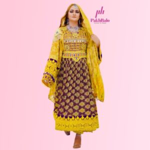 Afghan Bridal Frock With Machin