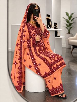 Handcrafted Mirror Work Embroidered Balochi Style